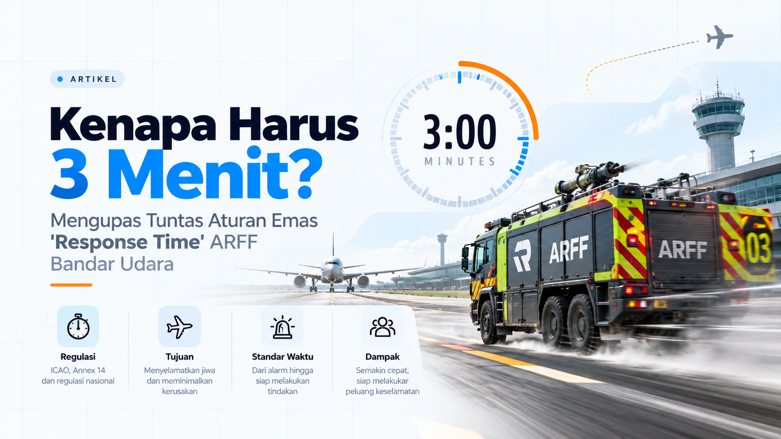 Kenapa Harus 3 Menit? Mengupas Tuntas Aturan Emas 'Response Time' ARFF Bandar Udara