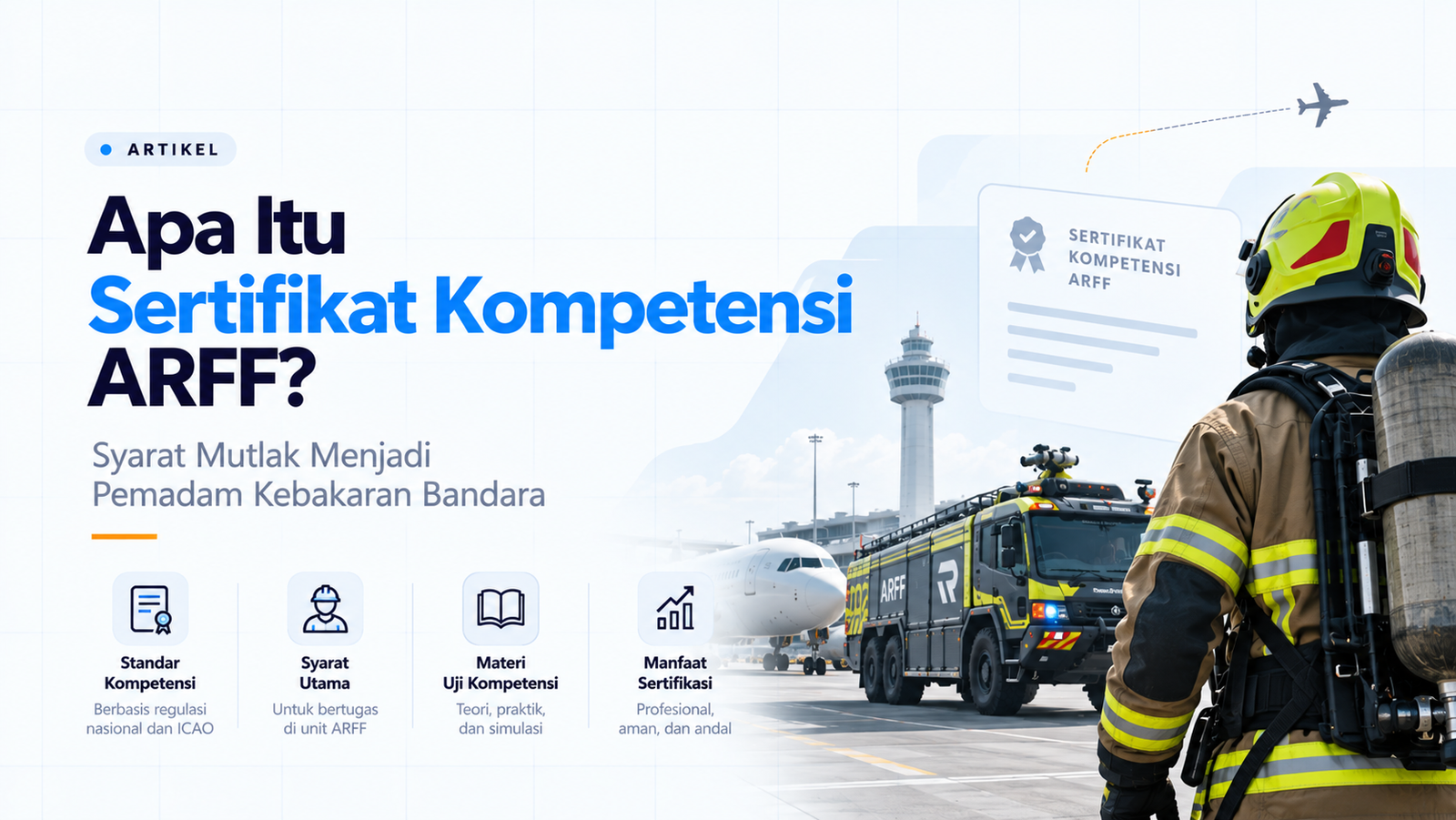 Apa Itu Sertifikat Kompetensi ARFF? Syarat Mutlak Menjadi Pemadam Kebakaran Bandara
